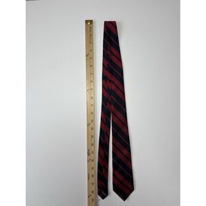 The Childrens Place Boys Navy Blue Burgundy Red Striped‎ Necktie Formal Tie Kids